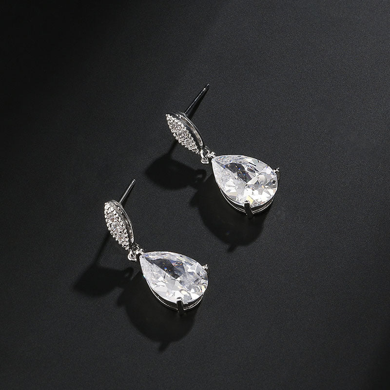 Cascading Brilliance Zircon Earrings