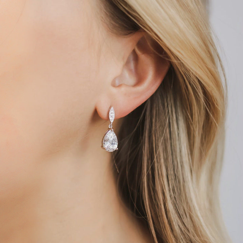 Cascading Brilliance Zircon Earrings