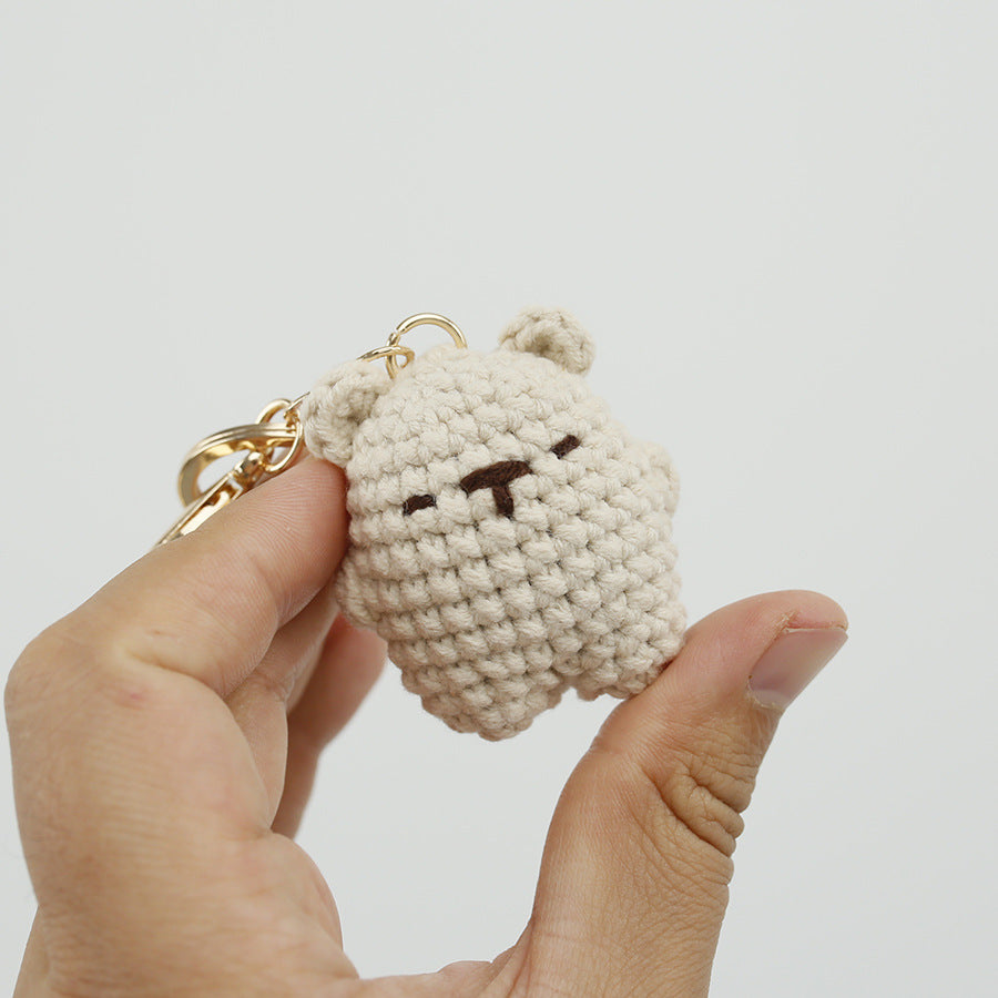 Adorable Bear Wool Keychain