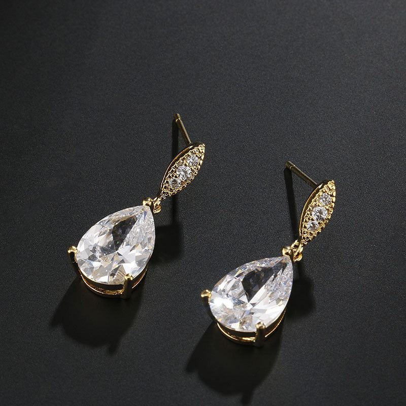 Cascading Brilliance Zircon Earrings