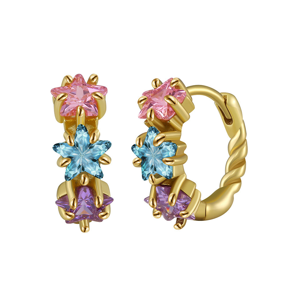 Exquisite Flower Zirconia Earrings