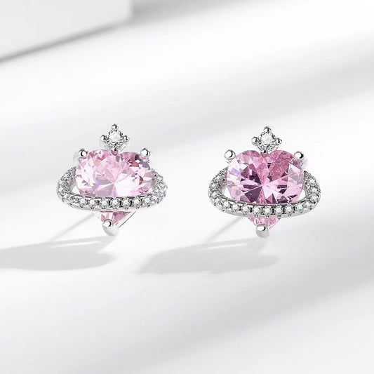 Eternal Love Zircon Heart Earrings