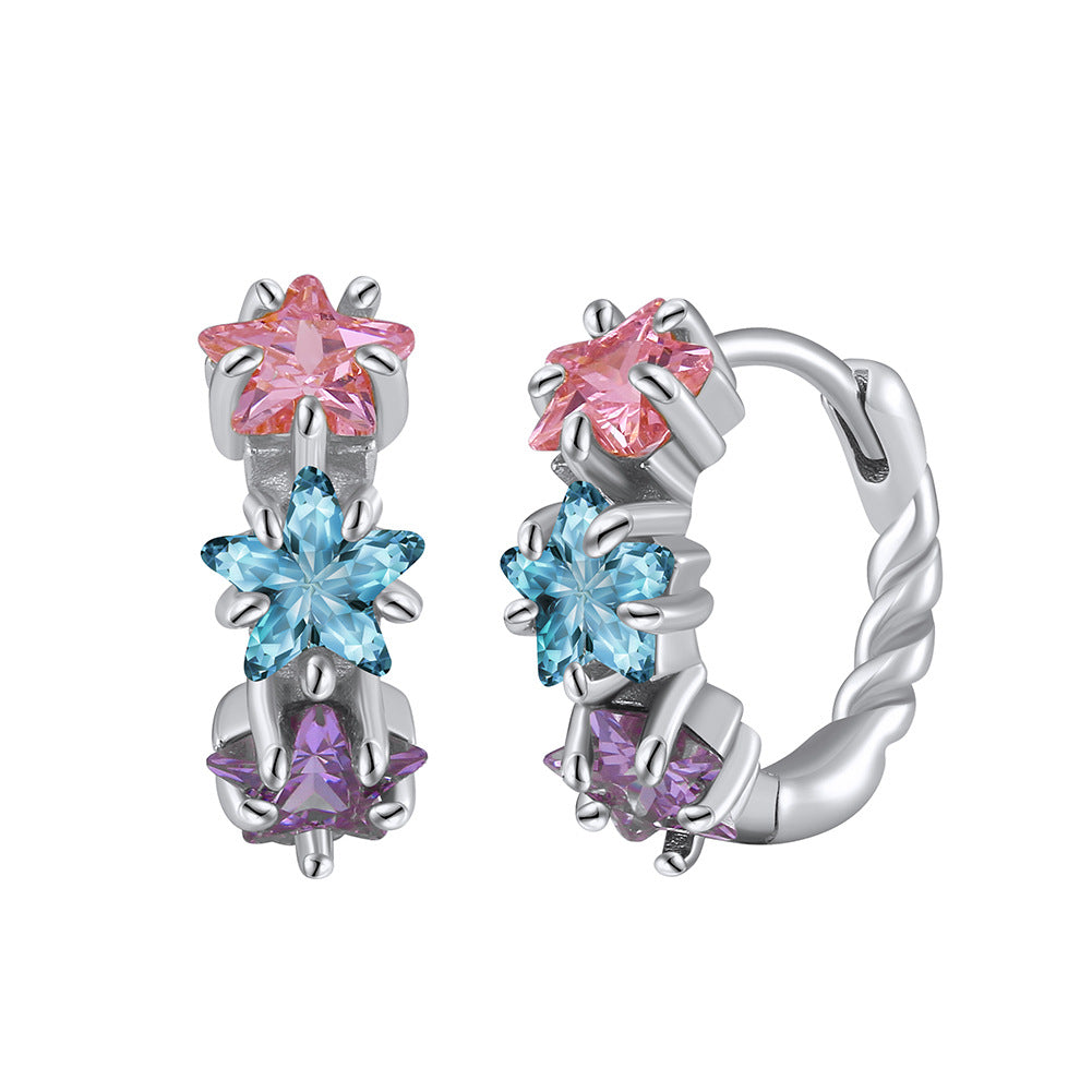 Exquisite Flower Zirconia Earrings