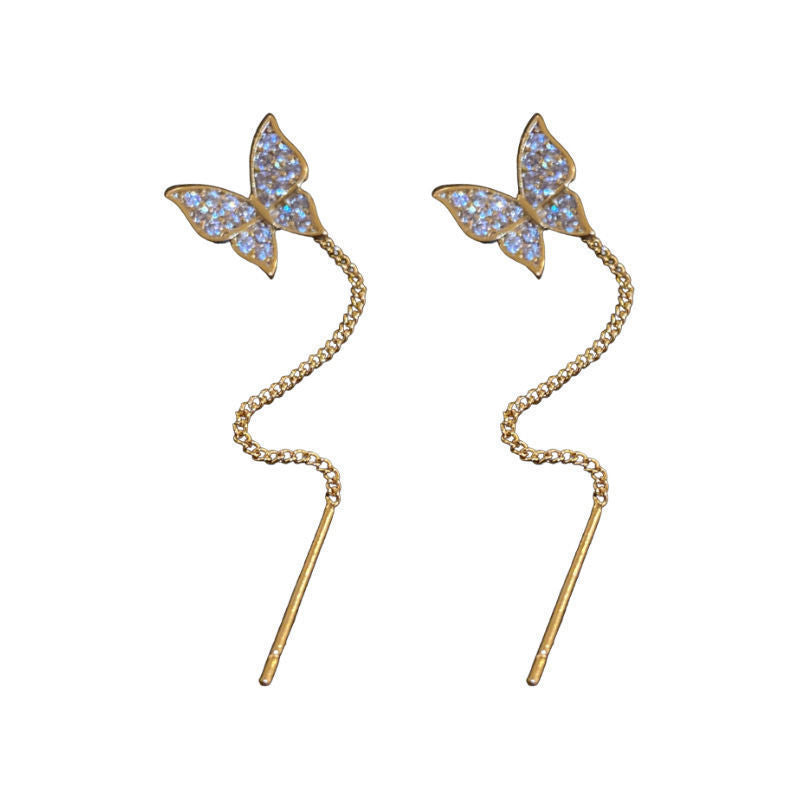 Celestial Butterfly Tassel Earrings