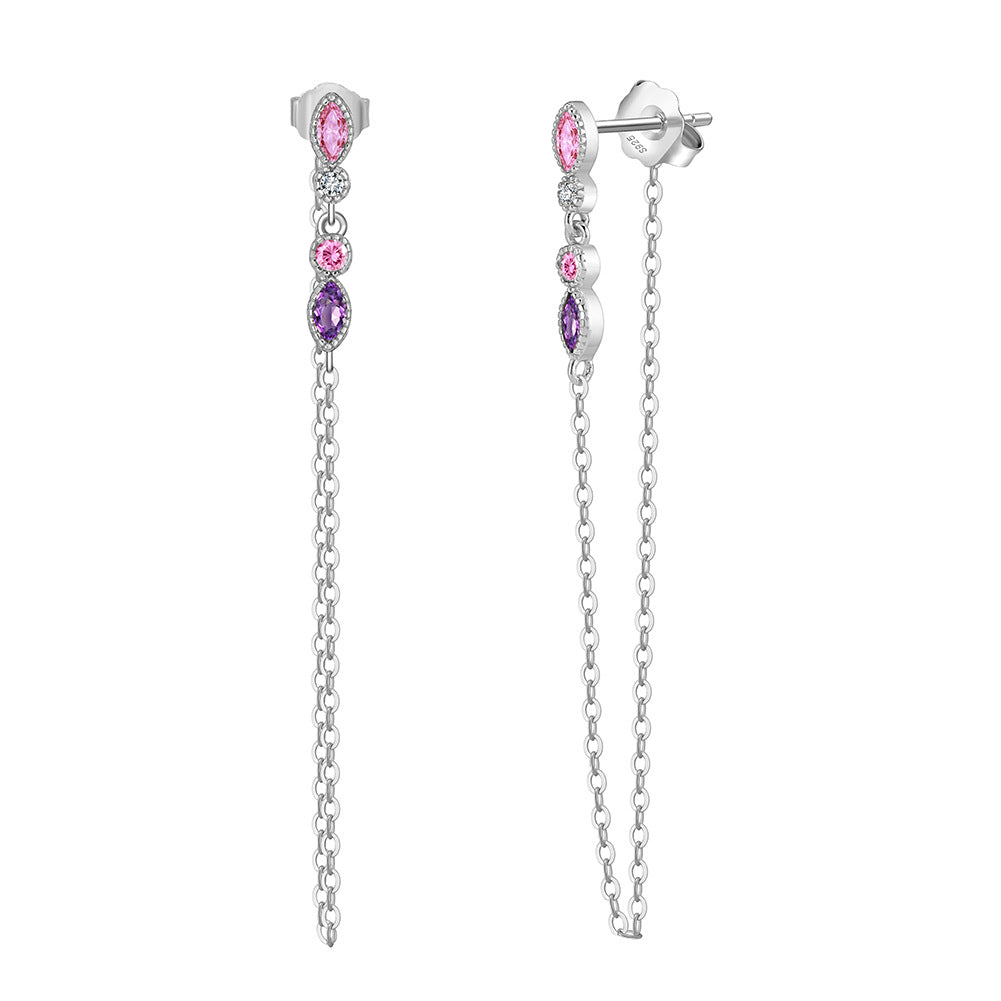 Ethereal Spectrum Zirconia Stud Earrings