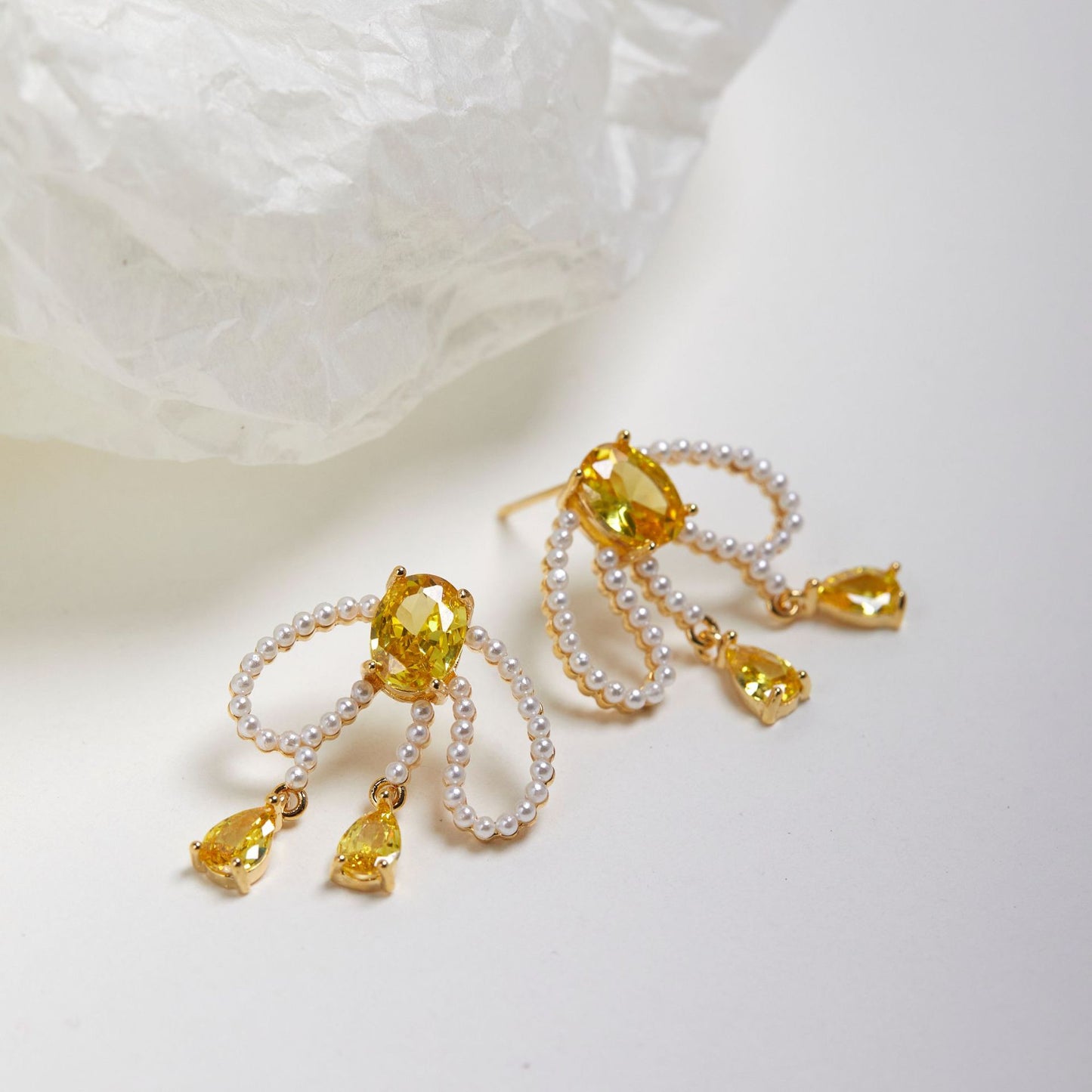 Ethereal Pearl Cascade Earrings