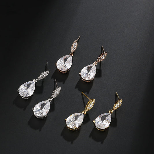 Cascading Brilliance Zircon Earrings